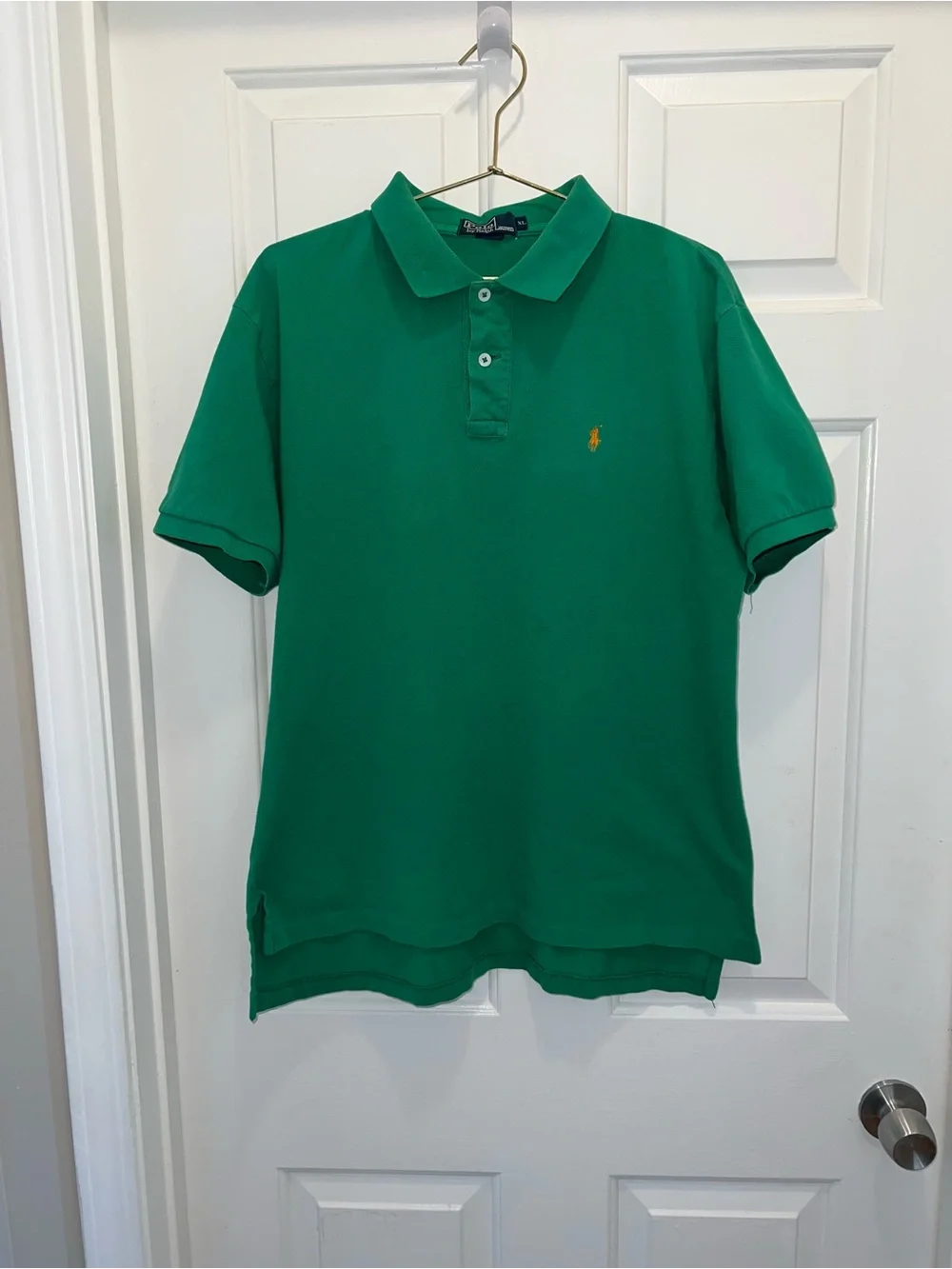 Ralph Lauren Men’s Emerald Green Polo with Orange Pony | Size XL